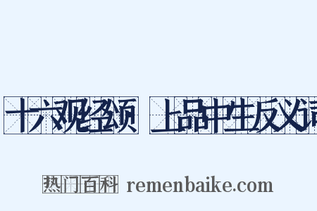 十六观经颂·上品中生反义词是什么意思的图片